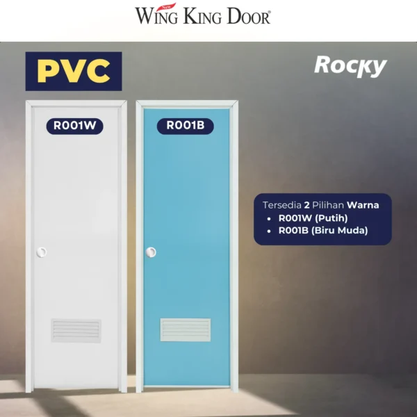 pintu kamar mandi pvc murah rocky a001