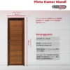 Detail motif garis horizontal pintu PVC Plaslume.