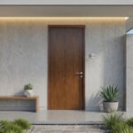 pintu baja motif kayu
