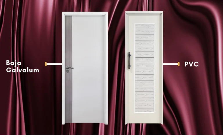 Memilih jenis material pintu.
