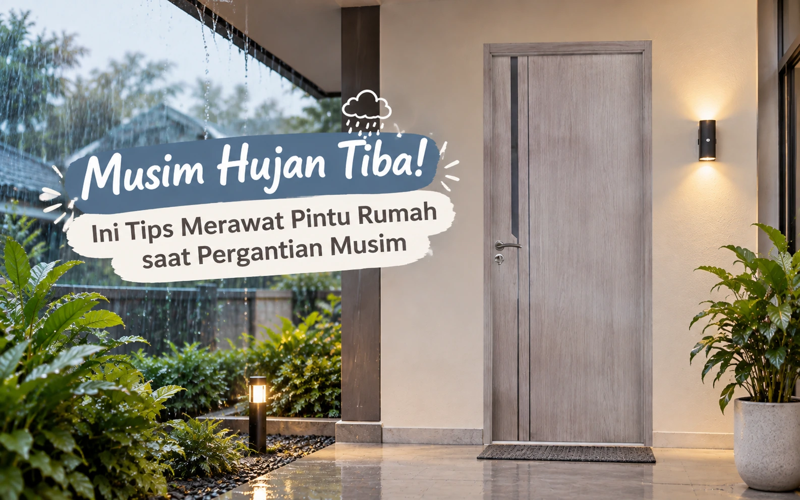 Musim Hujan Tiba! Ini Tips Merawat Pintu Rumah saat Pergantian Musim