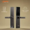 Kompartemen daya 4 baterai AA dan colokan daya darurat port USB Type C di Porta Smart Lock PZ2100.