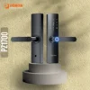 Desain compact panel depan dan belakang Porta Smart Lock PZ1700 warna hitam material aluminium alloy.