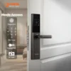 4 mode akses kunci pintu digital Porta Smart Lock PZ2100 meliputi fingerprint password kartu dan kunci manual.